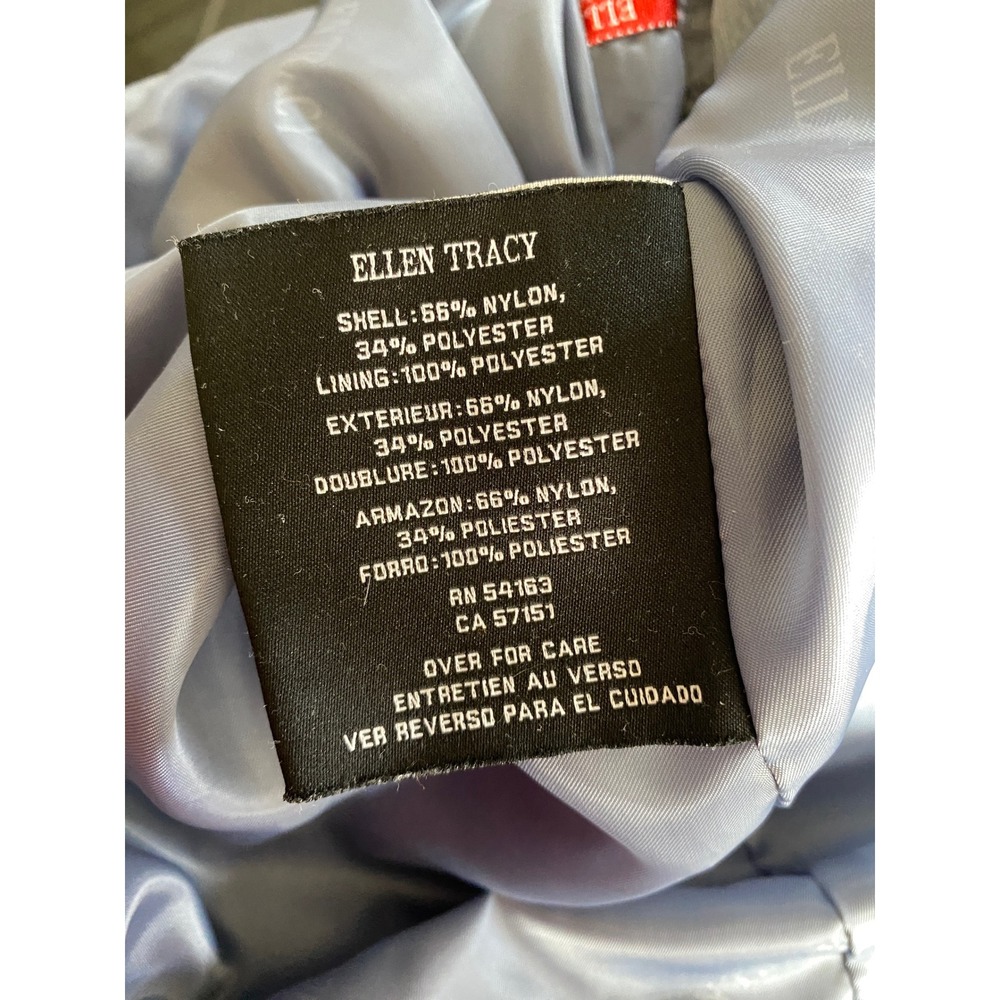 Ellen Tracy Womens Blue Hooded Anorak Jacket Drawstring‎ Waist Size Large - Picture 5 of 12